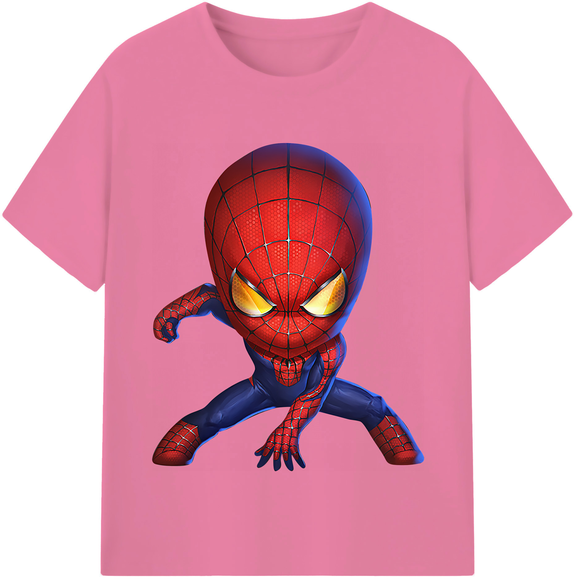 （画像用） Spider Man スパイダーマン 綿100％半袖Tシャツ（フロントプリント）